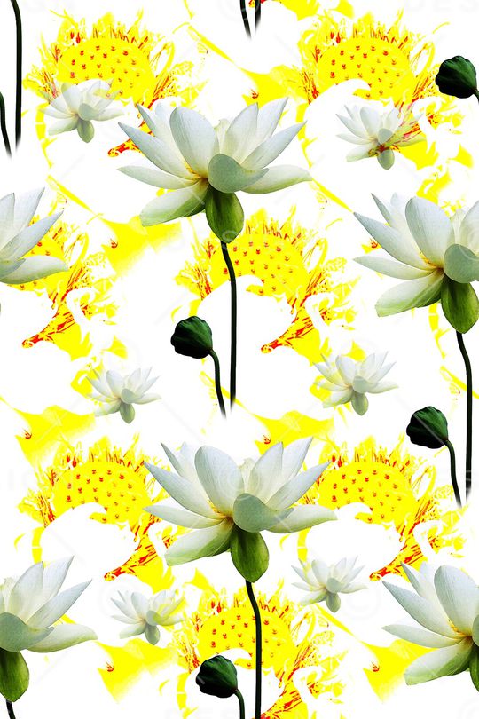 重复花卉印花华亿平台图片