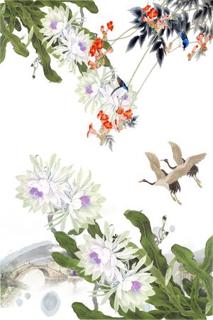 花卉印花华亿平台图片