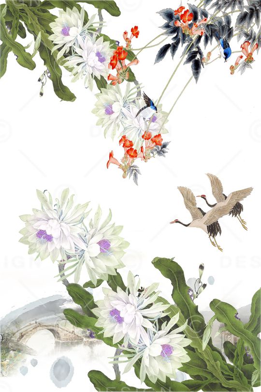 花卉印花华亿平台图片