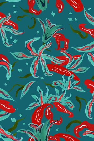 艺术手绘印花华亿平台图片