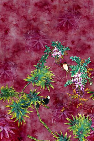 中国风印花华亿平台图片