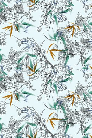 花卉印花华亿平台图片