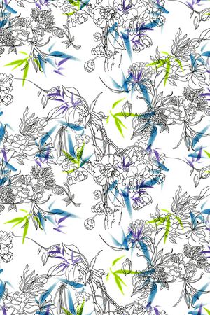 花卉印花华亿平台图片