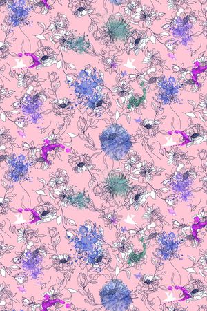 手绘印花华亿平台图片