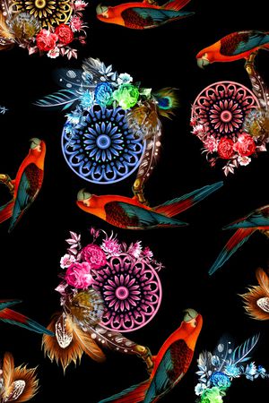 鸟印花华亿平台图片