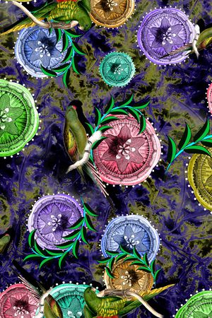 鸟印花华亿平台图片