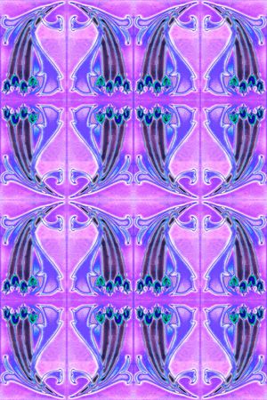 抽象花卉组合印花华亿平台图片