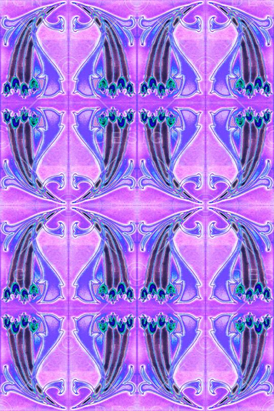 抽象花卉组合印花华亿平台图片