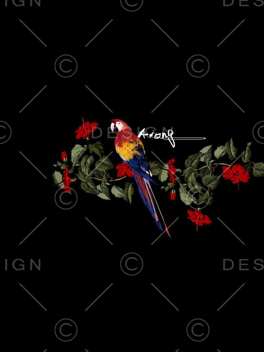 树叶花卉印花华亿平台图片