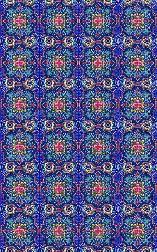 抽象手绘水彩画几何纹理民族风数码印花印花华亿平台图片