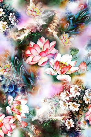 中国风印花华亿平台图片