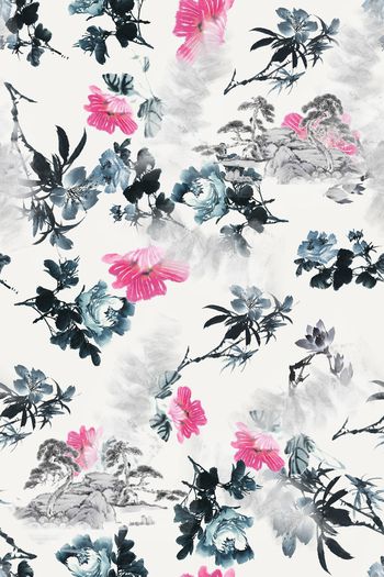 花卉印花华亿平台图片