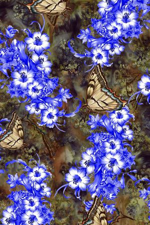 玉兰花印花华亿平台图片