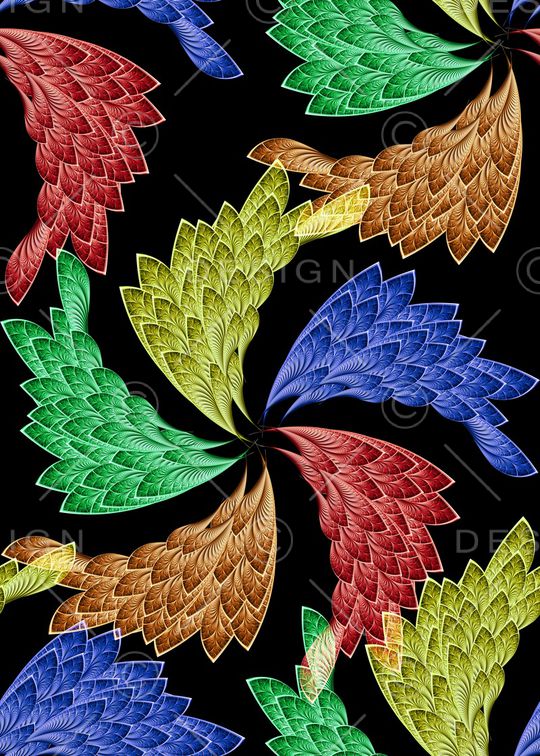 羽毛印花华亿平台图片