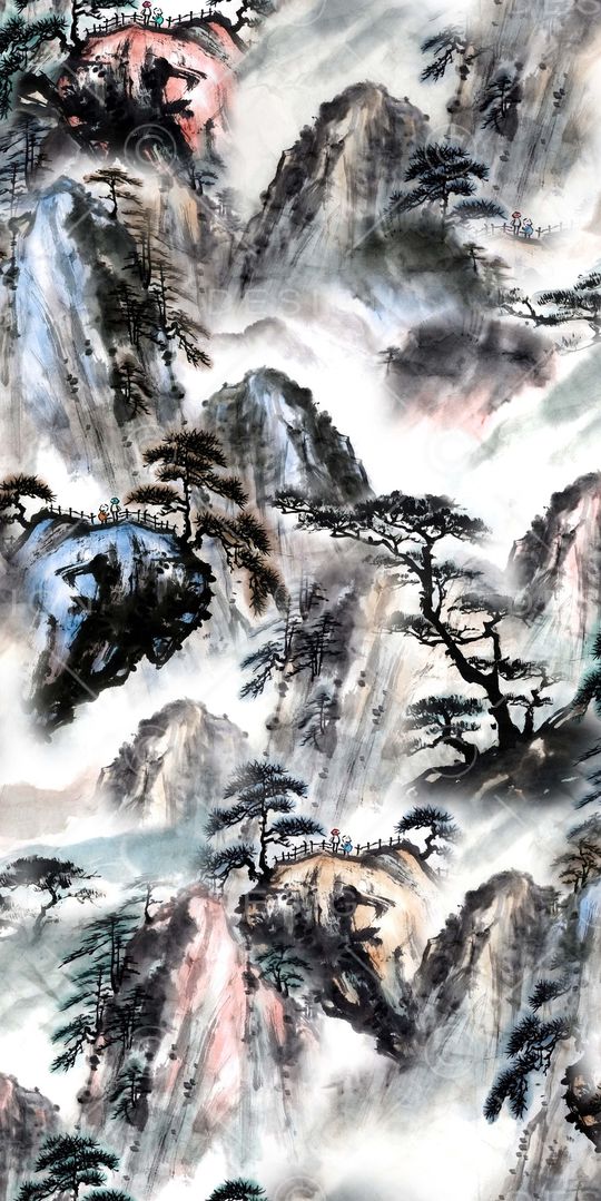 山脉印花华亿平台图片