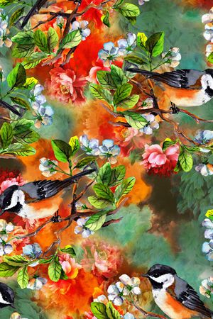 鸟印花华亿平台图片