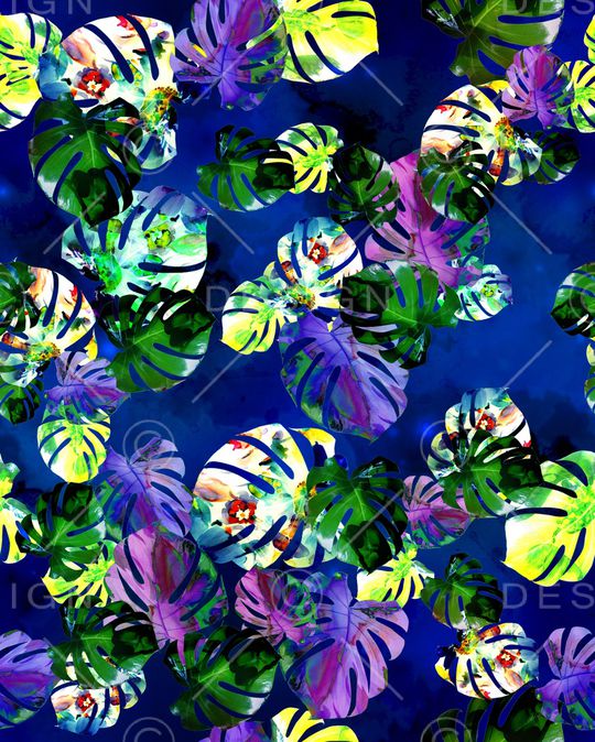 棕榈叶印花华亿平台图片