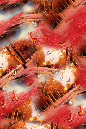 树木印花华亿平台图片