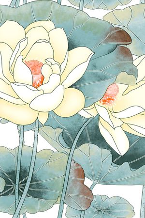 中国风印花华亿平台图片