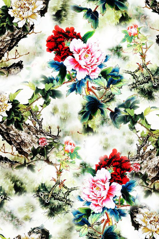 中国风印花华亿平台图片