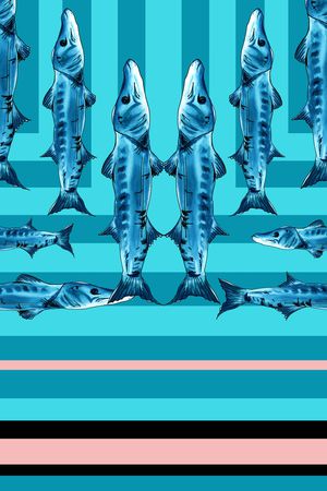 深海鱼印花华亿平台图片