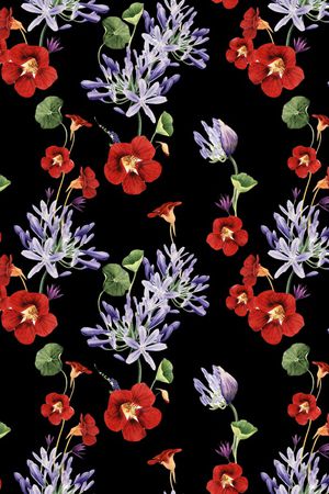 牵牛花印花华亿平台图片