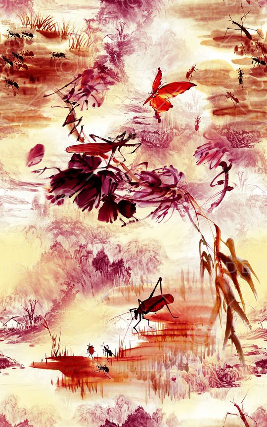 中国风印花华亿平台图片