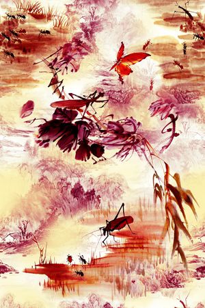 中国风印花华亿平台图片