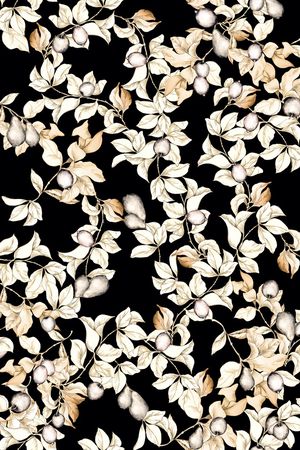 抽象树叶印花华亿平台图片