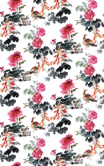 812505-水墨 中国风花卉