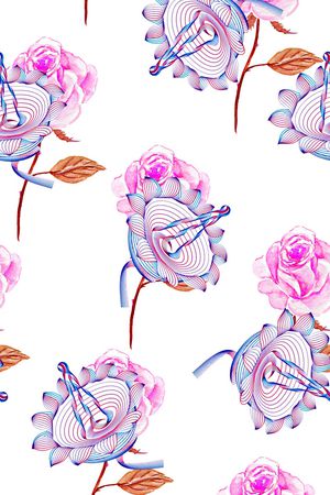 抽象手绘水彩画植物纹理花卉数码印花印花华亿平台图片