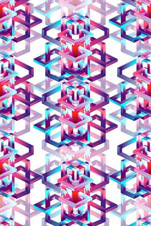 抽象手绘几何条纹纹理数码印花印花华亿平台图片