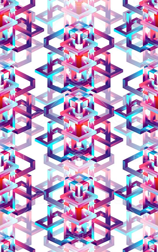 抽象手绘几何条纹纹理数码印花印花华亿平台图片