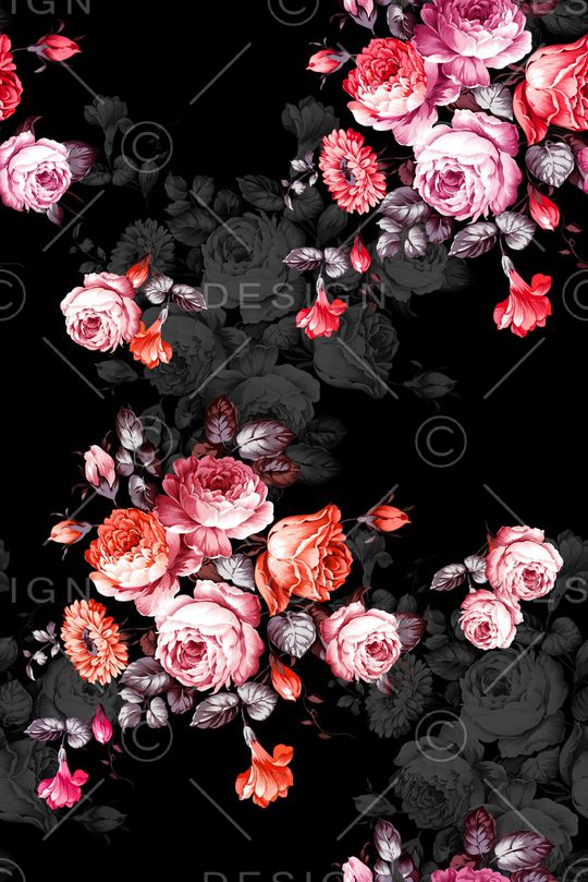 花卉印花华亿平台图片