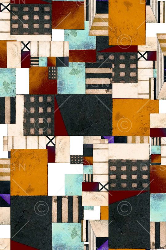 格子几何印花华亿平台图片