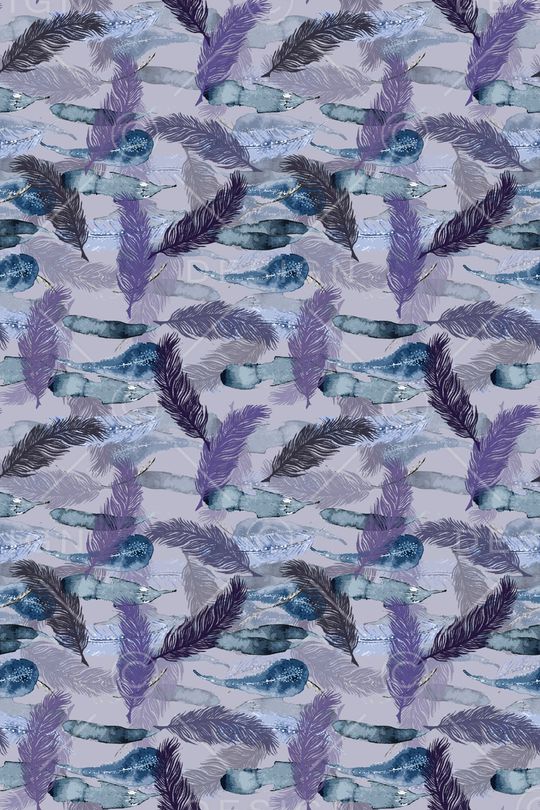 羽毛组合印花华亿平台图片