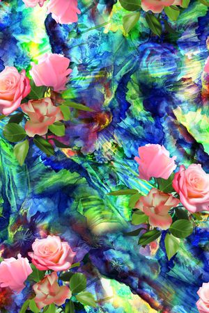 玫瑰印花华亿平台图片