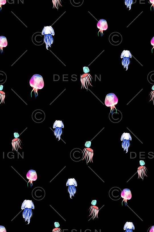 水母印花华亿平台图片