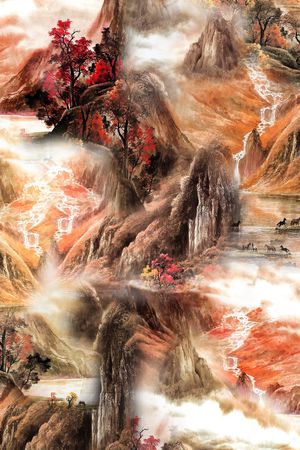 山脉印花华亿平台图片