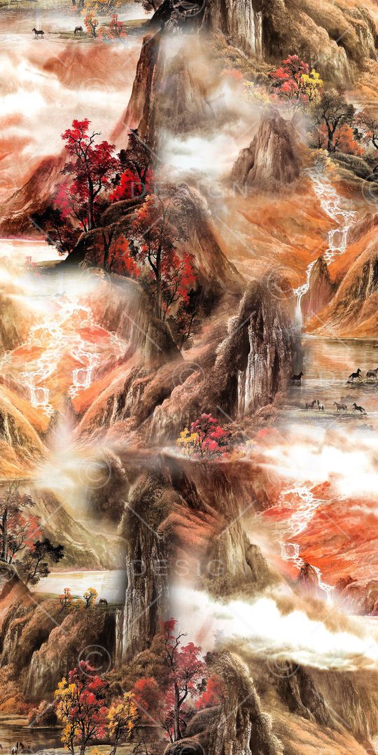 山脉印花华亿平台图片