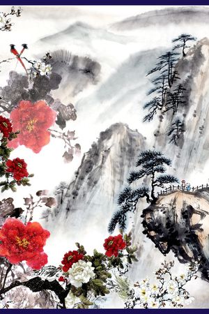 青花瓷印花华亿平台图片