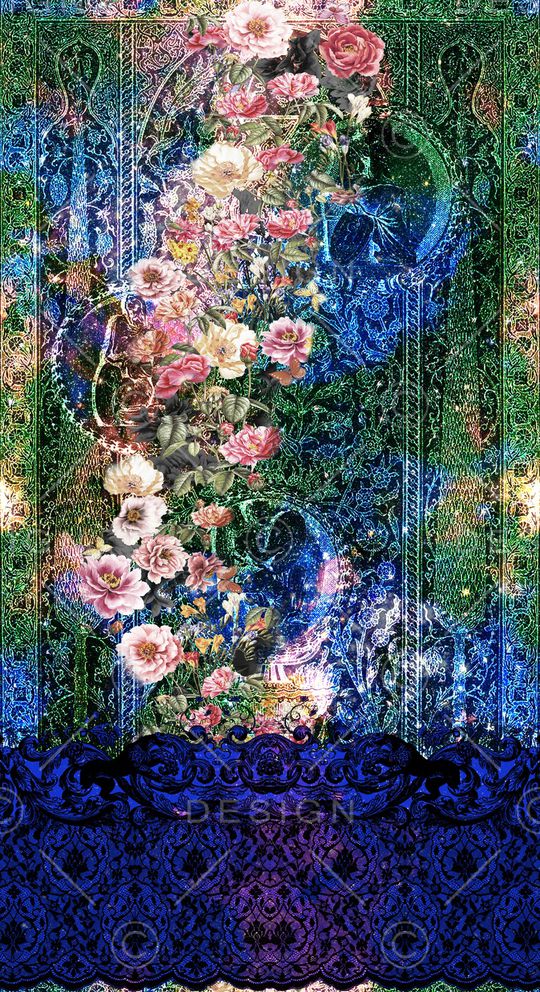 花卉印花华亿平台图片