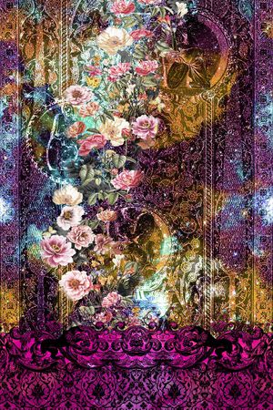 花卉印花华亿平台图片