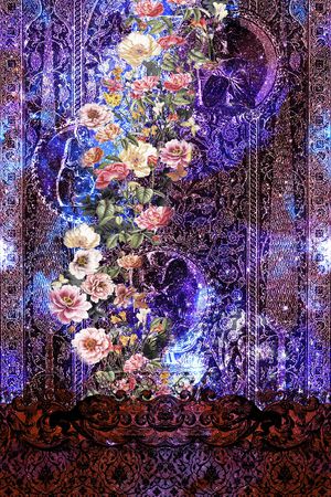 花卉印花华亿平台图片