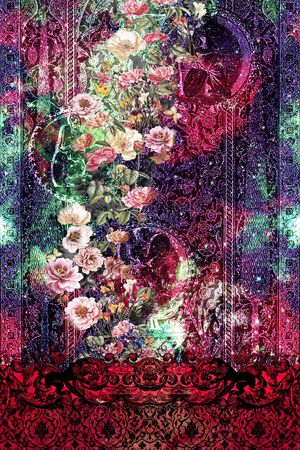 花卉印花华亿平台图片