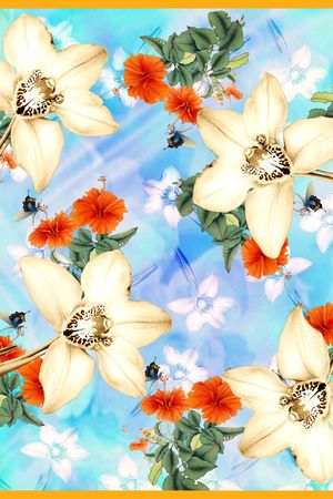 植物花卉印花华亿平台图片