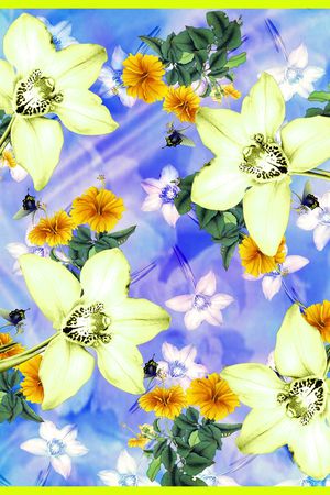 植物花卉印花华亿平台图片