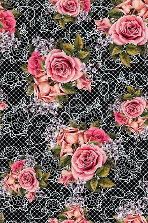 玫瑰印花华亿平台图片