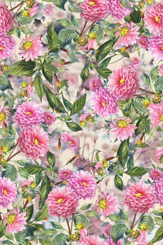 花卉印花华亿平台图片