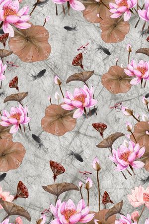 花卉印花华亿平台图片